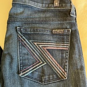 7 For All Mankind Flynt Dark wash Bootcut Jeans 28 Vintage Never Worn